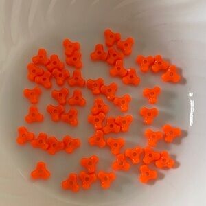 Orange Triangular Beads 50 Count